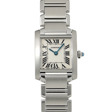 カルティエ タンクフランセーズ SM W51008Q3 シルバー レディース 時計 【中古】【wristwatch】