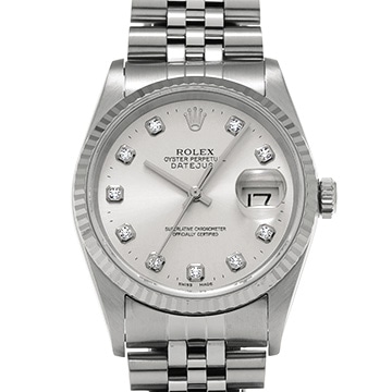 ロレックス デイトジャスト 16234G シルバー/ダイヤモンド メンズ 時計 【中古】【wristwatch】