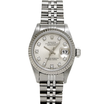 ロレックス デイトジャスト 26 69174G シルバー/ダイヤモンド レディース 時計 【中古】【wristwatch】