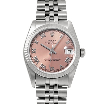 ロレックス デイトジャスト 68274 ピンク/ダイヤモンド ユニセックス 時計 【中古】【wristwatch】