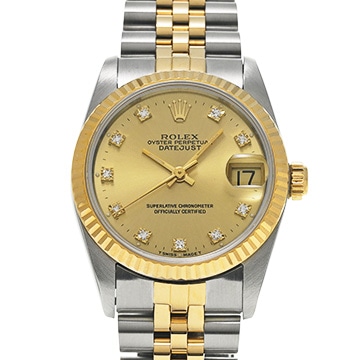 ロレックス デイトジャスト 68273G シャンパン/ダイヤモンド ユニセックス 時計 【中古】【wristwatch】
