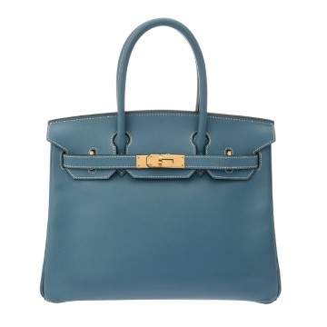 エルメス バーキン 30 ブルージーン クシュベル レディース バッグ 【中古】【bag】