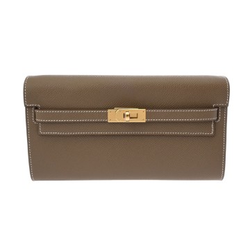 エルメス ケリーウォレット ロングトゥーゴー  エトゥープ ヴォーエプソン ユニセックス 財布 【未使用】【purse】