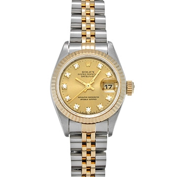 ロレックス デイトジャスト 69173G シャンパン/ダイヤモンド レディース 時計 【中古】【wristwatch】