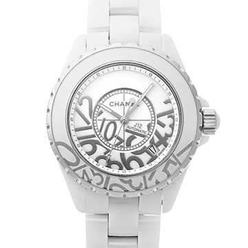 シャネル J12 グラフィティ 38MM H5240 ホワイト メンズ 時計 【中古】【wristwatch】