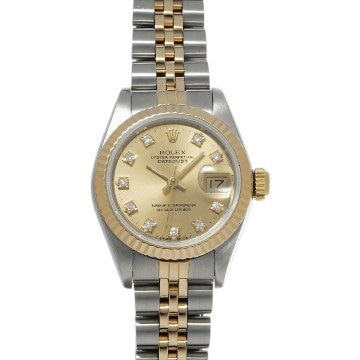 ロレックス デイトジャスト  69173G シャンパン/ダイヤモンド レディース 時計 【中古】【wristwatch】