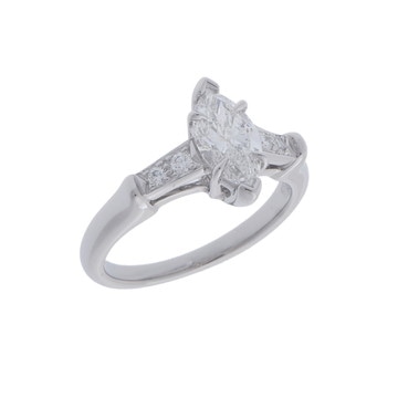 ハリー ウィンストン マーキスカット トリスト リング 0.72ct シルバー Pt950プラチナ レディース ジュエリー 【中古】【jewelry】