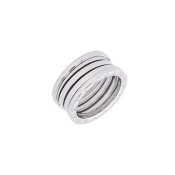ブルガリ B-ZERO1 リング #58 シルバー K18ホワイトゴールド WG レディース ジュエリー 【中古】【jewelry】