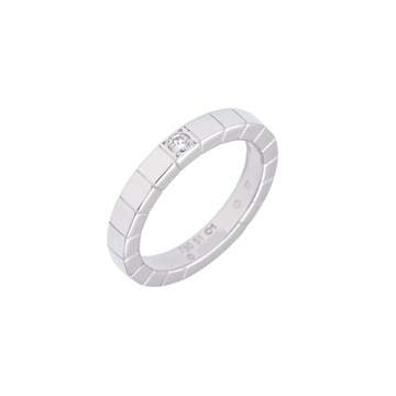 カルティエ ラニエール リング #49 1Pダイヤ シルバー K18ホワイトゴールド WG レディース ジュエリー 【中古】【jewelry】