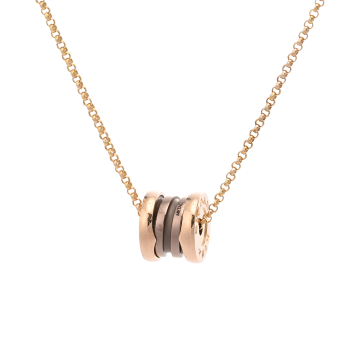 ブルガリ B-ZERO1 エレメント ネックレス ゴールド K18ピンクゴールド PG/メタル ユニセックス ジュエリー 【中古】【jewelry】