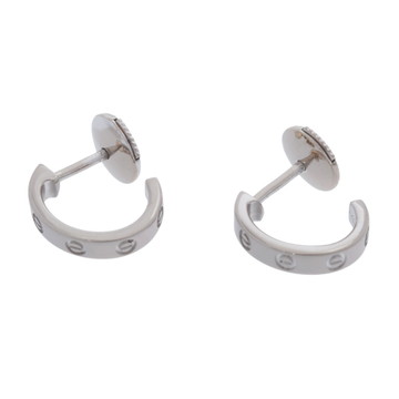カルティエ ミニラブ ピアス シルバー K18ホワイトゴールド WG レディース ジュエリー 【中古】【jewelry】