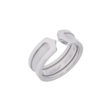 カルティエ 2Cリング #50 ゴールド K18ホワイトゴールド WG レディース ジュエリー 【中古】【jewelry】