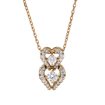 モニッケンダム ハートモチーフ ネックレス 0.44ct ゴールド K18イエローゴールド YG レディース ジュエリー 【中古】【jewelry】