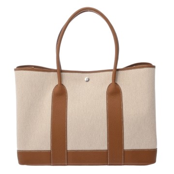 エルメス ネオ ガーデンパーティ 41 エクリュ/ゴールド トワルアッシュ/ネゴンダ レディース バッグ 【新品】【bag】
