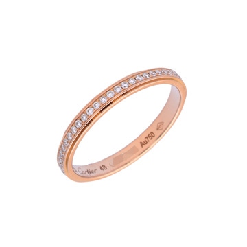 カルティエ ダムールリング #48 フルエタニティ ゴールド K18ピンクゴールド PG レディース ジュエリー 【中古】【jewelry】