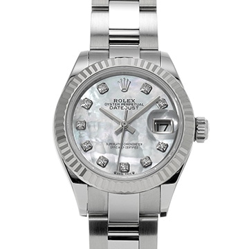 ロレックス レディ デイトジャスト 28 279174G ホワイトシェル/ダイヤモンド レディース 時計 【中古】【wristwatch】