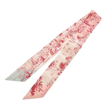 エルメス ツイリー A L'OMBRE DES BOULEVARDS クレーム/フランボワーズ/ブルー 062910S シルク100％ レディース 【新品】【other】