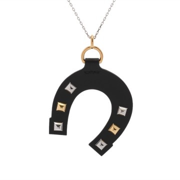 エルメス ネックレス ジョケット ブラック/エレクトラム金具 ヴォ―スイフト レディース ジュエリー 【新品】【jewelry】