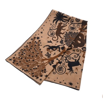 エルメス カレジュアン  SOUS LE CHARME D ORPHEE マルチカラー カシミア70％/シルク30％ レディース 【未使用】【other】