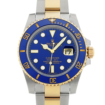 ロレックス サブマリーナ デイト 116613GLB ブルー/ダイヤモンド メンズ 時計 【中古】【wristwatch】