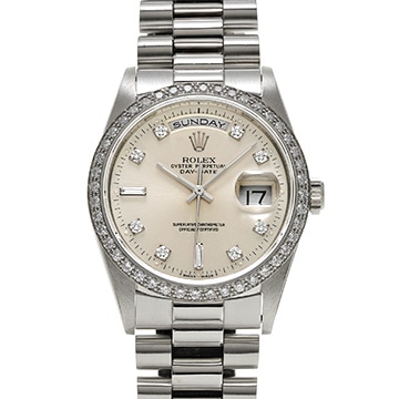 ロレックス デイデイト 18346A シルバー/ダイヤモンド メンズ 時計 【中古】【wristwatch】