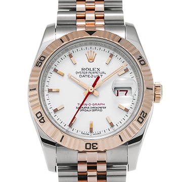 ロレックス デイトジャスト ターノグラフ 116261 ホワイト メンズ 時計 【中古】【wristwatch】
