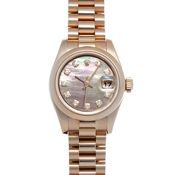 ロレックス レディ デイトジャスト 26 179165NG ブラックシェル/ダイヤモンド レディース 時計 【中古】【wristwatch】