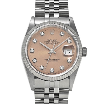 ロレックス デイトジャスト 36 16234G ピンク/ダイヤモンド メンズ 時計 【中古】【wristwatch】