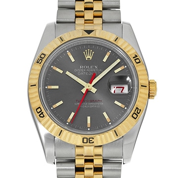 ロレックス デイトジャスト ターノグラフ 116263 グレー メンズ 時計 【中古】【wristwatch】