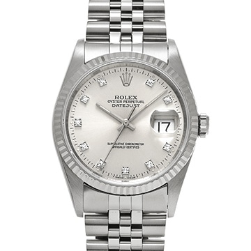 ロレックス デイトジャスト 36 16234G シルバー/ダイヤモンド メンズ 時計 【中古】【wristwatch】