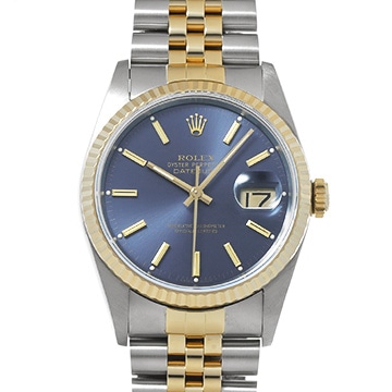 ロレックス デイトジャスト 16233 ブルー メンズ 時計 【中古】【wristwatch】