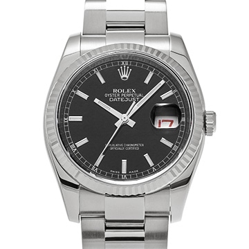 ロレックス デイトジャスト 116234 ブラック メンズ 時計 【中古】【wristwatch】