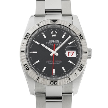 ロレックス デイトジャスト 36 ターノグラフ 116264 ブラック メンズ 時計 【中古】【wristwatch】