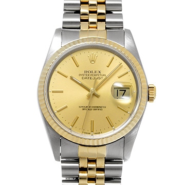 ロレックス デイトジャスト 36 16233 シャンパン メンズ 時計 【中古】【wristwatch】