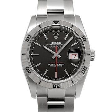 ロレックス デイトジャスト 36 ターノグラフ 116264 ブラック メンズ 時計 【中古】【wristwatch】