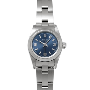 ロレックス オイスターパーペチュアル 76080 ブルー レディース 時計 【中古】【wristwatch】