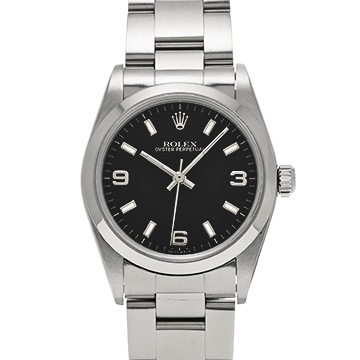 ロレックス オイスターパーペチュアル 77080 ブラック ユニセックス 時計 【中古】【wristwatch】