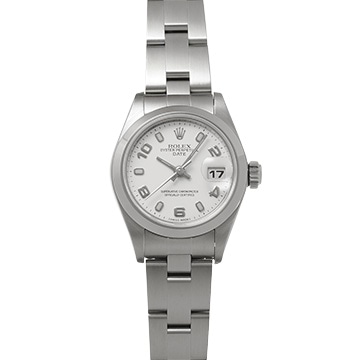 ロレックス オイスター パーペチュアル デイト 79160 ホワイト レディース 時計 【中古】【wristwatch】