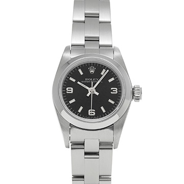 ロレックス オイスターパーペチュアル 67180 ブラック レディース 時計 【中古】【wristwatch】
