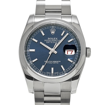 ロレックス デイトジャスト 116200 ブルー メンズ 時計 【中古】【wristwatch】