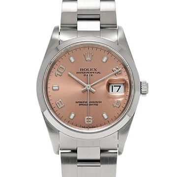 ロレックス オイスターパーペチュアル デイト 15200 ピンク メンズ 時計 【中古】【wristwatch】