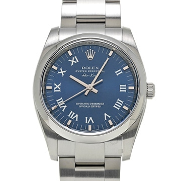 ロレックス オイスターパーペチュアル エアキング 114200 ブルー メンズ 時計 【中古】【wristwatch】
