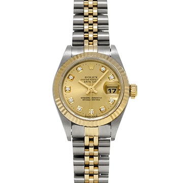 ロレックス デイトジャスト 79173G シャンパン/ダイヤモンド レディース 時計 【中古】【wristwatch】