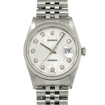 ロレックス デイトジャスト 16234G シルバーコンピュータ/ダイヤモンド メンズ 時計 【中古】【wristwatch】