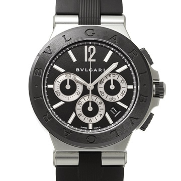 ブルガリ ディアゴノ セラミック クロノグラフ DG42BSCVDCH ブラック メンズ 時計 【中古】【wristwatch】