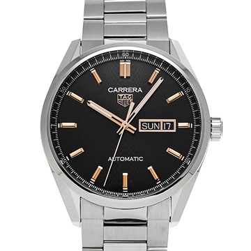 タグ ホイヤー カレラ キャリバー5 デイデイト WBN2013.BA0640 ブラック メンズ 時計 【中古】【wristwatch】