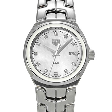 タグ ホイヤー リンク クォーツ WBC1312.BA0600 ホワイトシェル/ダイヤモンド レディース 時計 【中古】【wristwatch】