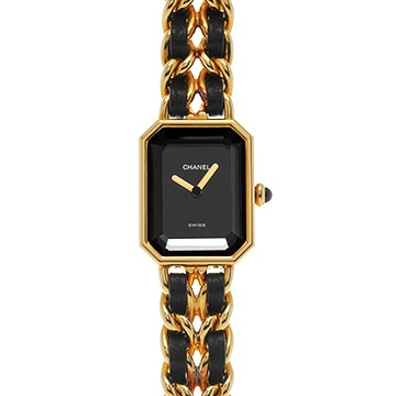 シャネル プルミエール L H0001 ブラック レディース 時計 【中古】【wristwatch】