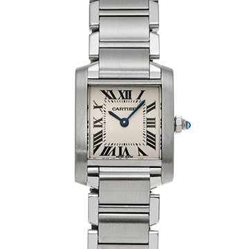 カルティエ タンクフランセーズ SM W51008Q3 シルバー レディース 時計 【中古】【wristwatch】
