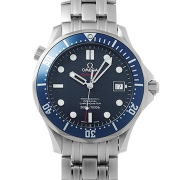 オメガ シーマスター ダイバー300 コーアクシャル 2220.80 ブルー メンズ 時計 【中古】【wristwatch】